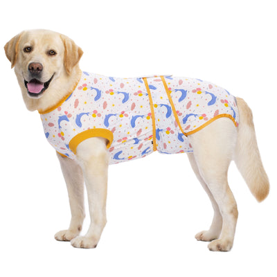 Body Post-Opératoire Chien Coton Imprimé Alternative Collerette