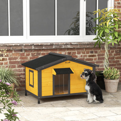 Niche Chien PawHut Bois Massif 97x72x65 cm