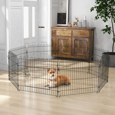 Parc Pliable pour Chien PawHut 8 Panneaux 71 x 61 cm