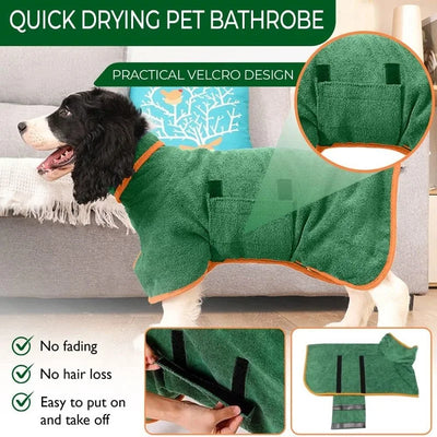 Peignoir Séchage Rapide Microfibre pour Chien