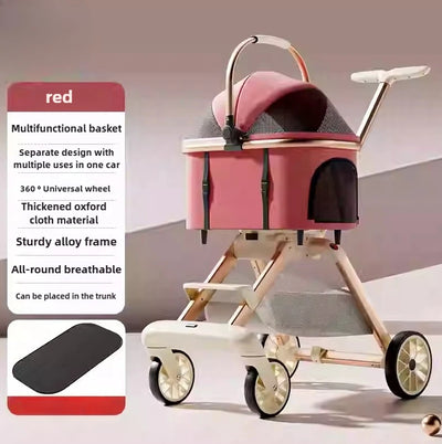 Poussette Chien Nacelle Amovible Pliable Voyage
