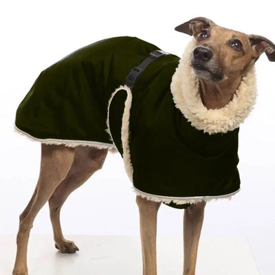 Manteau Imperméable Lévrier Greyhound Doublé Polaire Col Haut