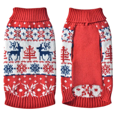 Pull de Noël Col Roulé Petit et Moyen Chien