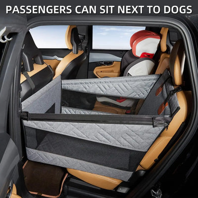 Siège Voiture pour Chien Rehaussé Étanche avec Sangle Sécurité