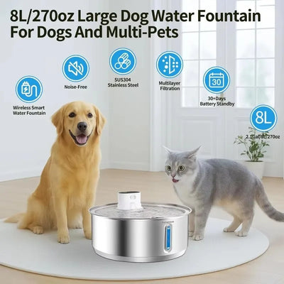 Fontaine à Eau sans Fil 8 L sur Batterie Gros Chien