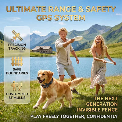 Clôture Électronique Sans Fil pour Chien GPS 2000 m Silicone