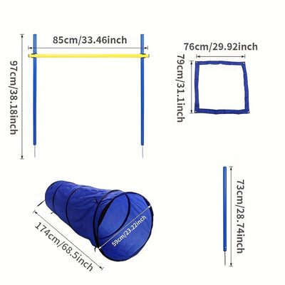 Tunnel d'Agility Pliable pour Chien 180 et 300 cm