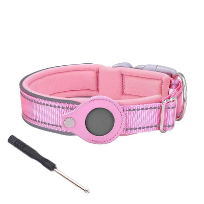 Collier pour Traceur GPS Rembourré Réfléchissant Grand Chien