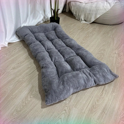 Tapis de Couchage Double Face pour Chien, Beige et Gris