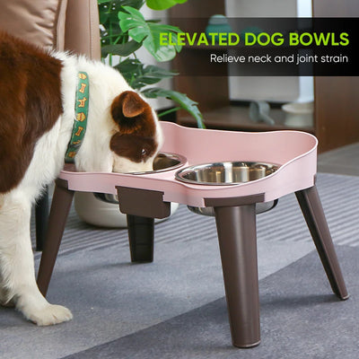 Gamelle Surélevée Chien Pastel Antidérapante Bols Inox M L XL
