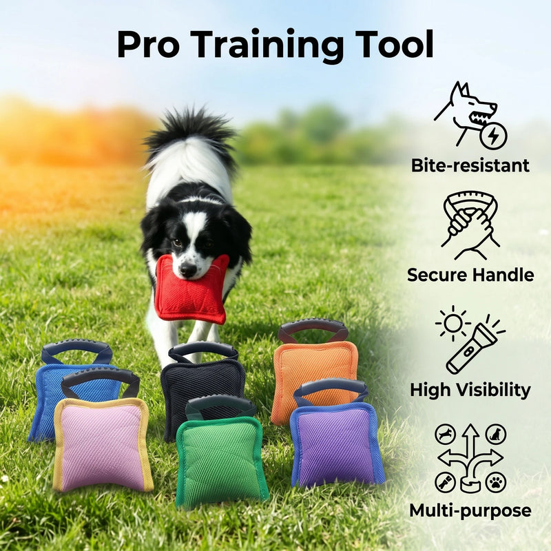 Jouet de Traction pour Chien avec Poignée, Tissu Tressé Anti-Morsures