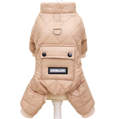 Combinaison Imperméable Hiver 4 Pattes Chien Capuche