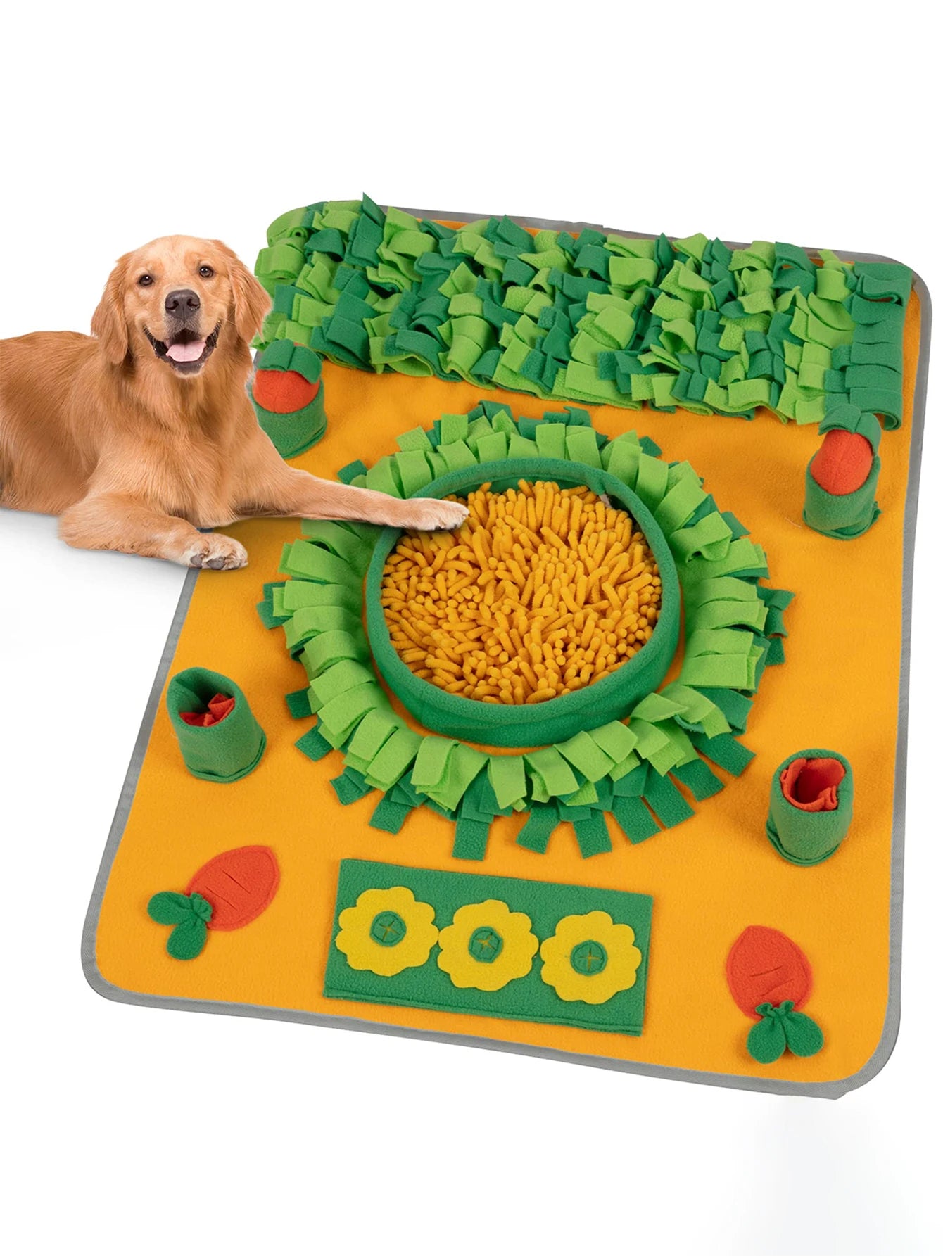 Tapis de Fouille Jardin avec Gamelle Chenille pour Chien