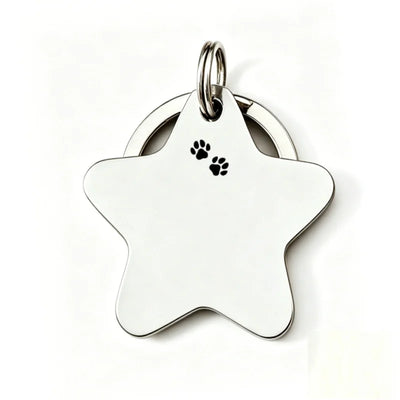 Médaille d'Identification Étoile Gravée pour Chien