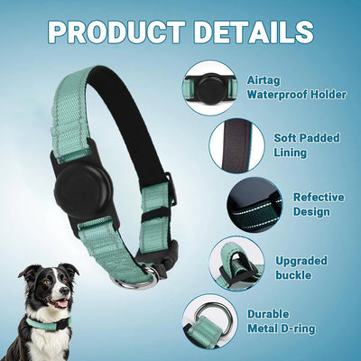 Collier Porte-AirTag Rembourré pour Chien