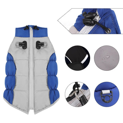 Doudoune Imperméable Réfléchissante Chien Anneau D