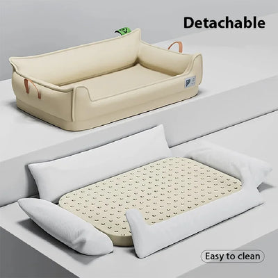 Canapé pour Chien Orthopédique Détachable Lavable Anti-Dérapant