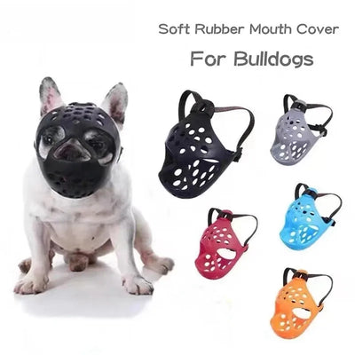 Muselière Chien Museau Court Silicone Bouledogue
