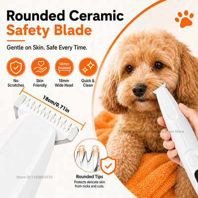 Tondeuse pour Chien Pattes et Museau Lumière LED UV