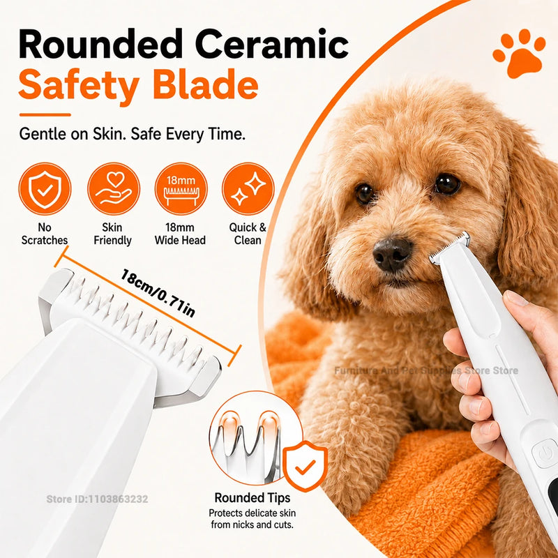 Tondeuse pour Chien Pattes et Museau Lumière LED UV