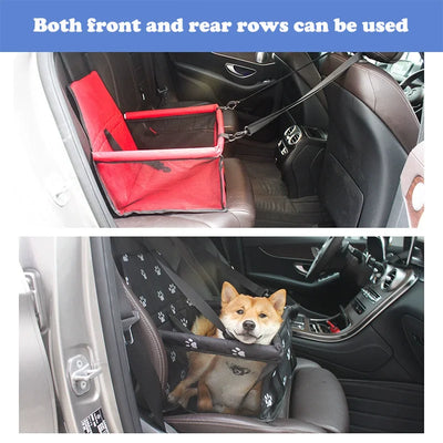 Siège de Voiture Rehausseur Pliable pour Petit Chien avec Sangle