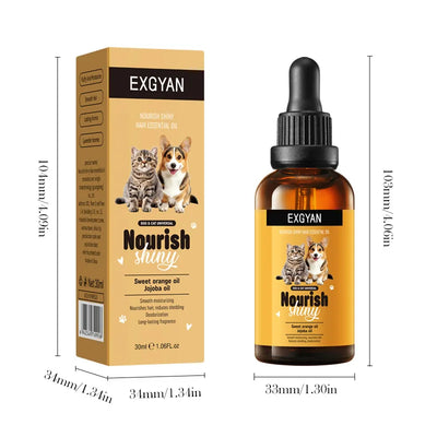 Huile Soin Pelage Chien Orange Douce et Jojoba 30 ml
