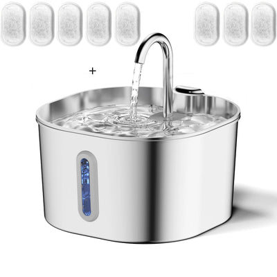 Fontaine à Eau Chien et Chat Inox 2,2 L Filtrée