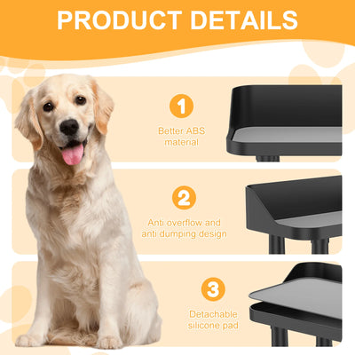 Support Gamelle Surélevé Chien Réglable 3 Hauteurs