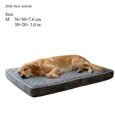 Lit Orthopédique pour Chien Étanche Déhoussable Gris Grande Taille