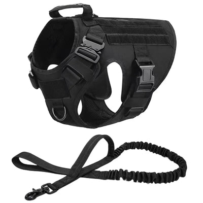 Harnais Tactique Molle Noir Berger Allemand Boucle Métal