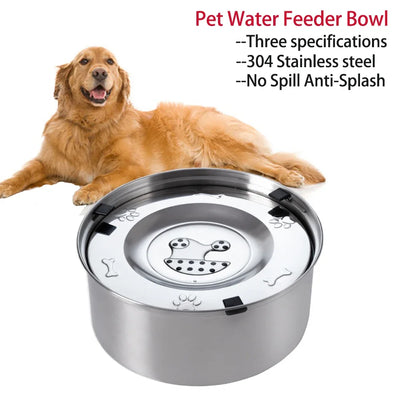 Gamelle Flottante Inox Anti-Éclaboussures Gros Chien
