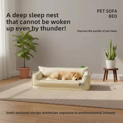 Canapé pour Chien Déhoussable Étanche Bords Hauts 85 cm