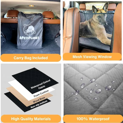 Hamac Voiture Chien Plateforme Rigide Jusqu'à 127 kg