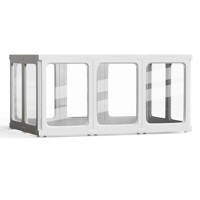 Parc Chien Modulable Panneaux à Clipser 60 cm Blanc