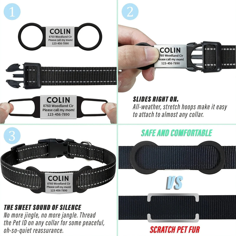 Médaille Silencieuse Gravée Coulissante pour Chien