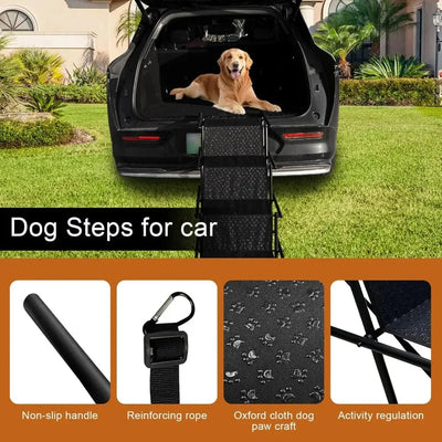 Escalier pour Chien Voiture Pliable 4 Marches Antidérapant
