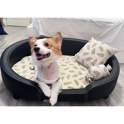 Canapé Ovale sur Pieds pour Chien Moyen 90x64 cm