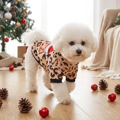 Sweat de Noël Rayé Lutin Chien