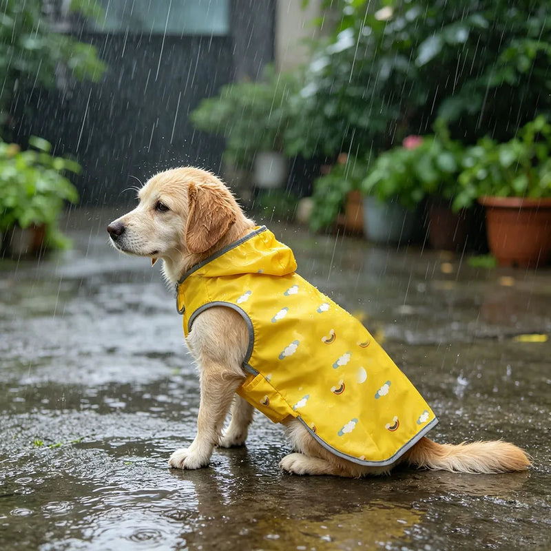 Manteau Imperméable Réversible Réfléchissant Chien Grande Taille