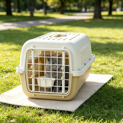 Caisse de Transport Chien Rigide Portable Sorties Extérieur