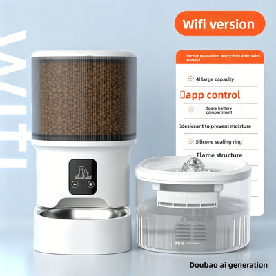Distributeur Croquettes Chien Connecté 4 L Application Kit Fontaine