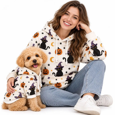 Sweat à Capuche Halloween Chien Assorti Maître