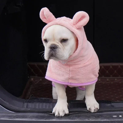 Peignoir à Capuche Super Absorbant pour Chien