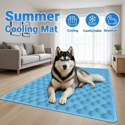 Tapis Rafraîchissant Chien Motif Nid d'Abeille, du S au 2XL