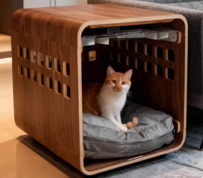 Cage pour Chien Intérieur en Bois Multicouche 60x51x62 cm