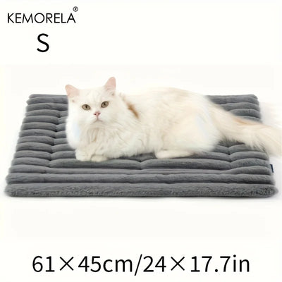 Matelas Rayé pour Chien KEMORELA Peluche Lavable 120x60 cm