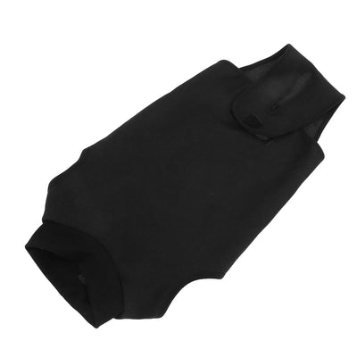 Combinaison Chirurgicale Noire Chien Alternative Collerette