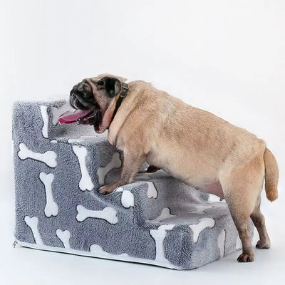 Escalier pour Chien Polaire Motif Os 3 ou 4 Marches
