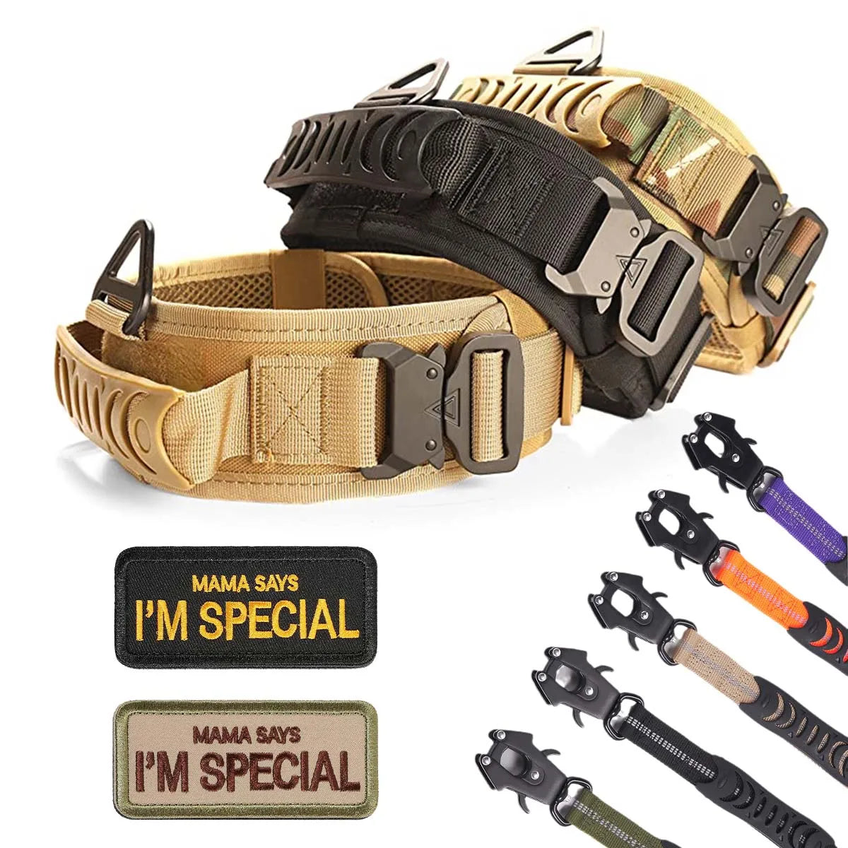 Collier Tactique Militaire Poignée Gros Chien