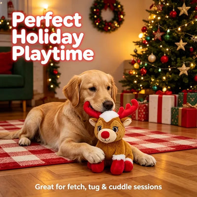 Peluche Renne de Noël Couineur pour Chien